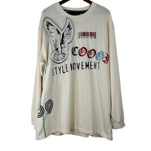 Vintage Coogi Spell Out Logo Embroidered Longsleeve T-shirt Men’s XXL Streetwear